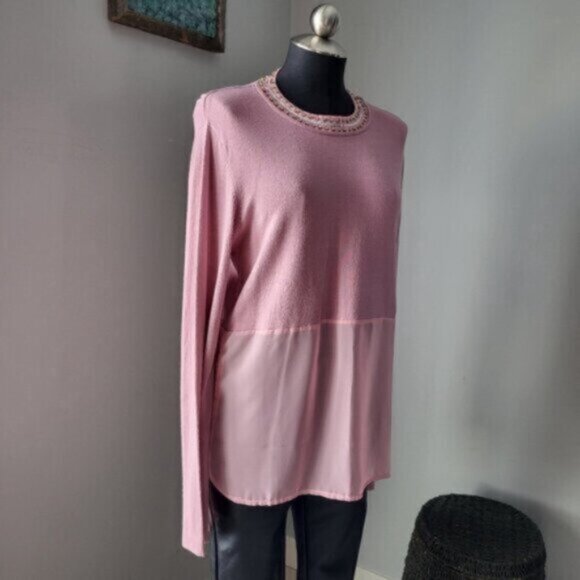 Mismash Long Rose Beaded Sweater Size Small - Picture 11 of 13